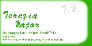 terezia major business card